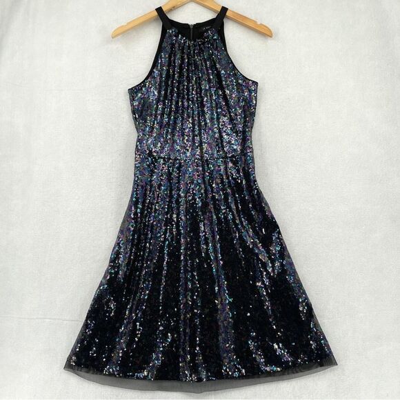 Le Gali Sequin Halter Knee Length Dress NWT - Picture 2 of 9